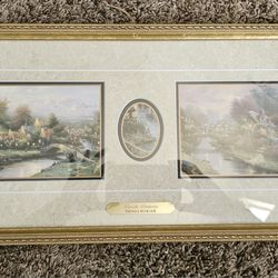 Gentle Streams Print Thomas Kinkade Matted Framed Art frame gold 19 × 9.5" Wall

Thomas Kinkade “Gentle Streams” Framed Accent Print – with COA

• Tit