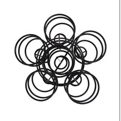 Wine Bottle Bouquet Wine Rack, Black, Tabletop Metal Wine Rack, Countertop Wine Storage Holder - 6 Bottle