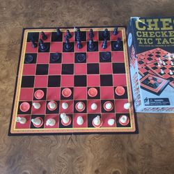 Chess - Checkers - Tic Tac Toe Bundle 