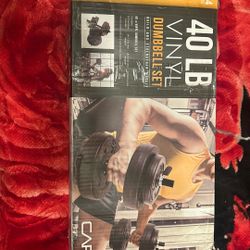 40lb Vinyl Dumbbell Set 