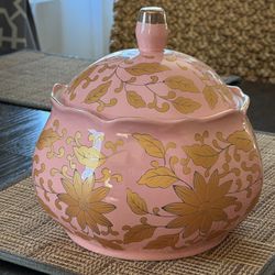 Decorative Ceramic Jar Bowl With Lid Cookie Jar