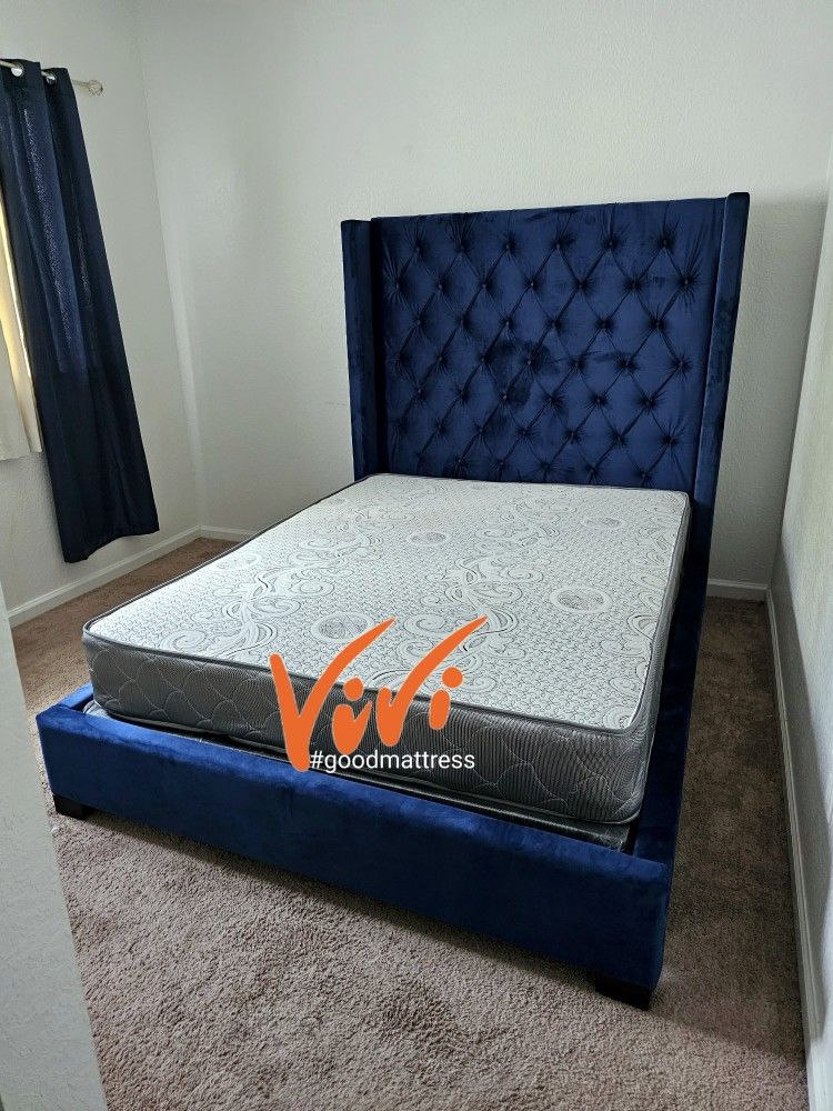 QUEEN MATTRESS WITH BOX SPRING 2PC. BED FRAME ISN'T AVAILABLE