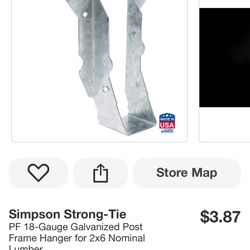 Simpson Strong-Tie galvanized frame hanger  for 2x6 nominal lumber