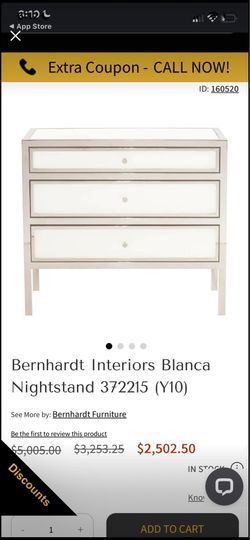 Bernhardt Blanca Luxury Nightstand – Brand New