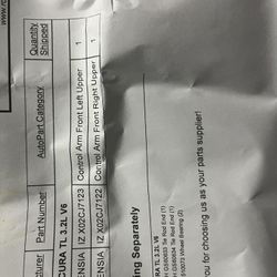 04-08 ACURA TL SUSPENSION PARTS 