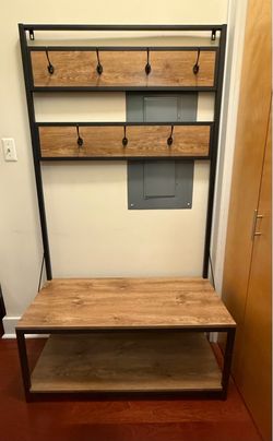 Hall Tree Coat Rack - 68” x 40” - Excellent