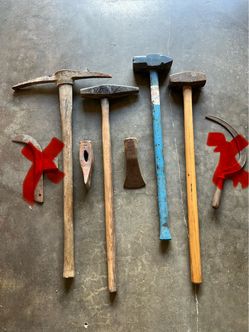 Mallets, ice pic, metal heads