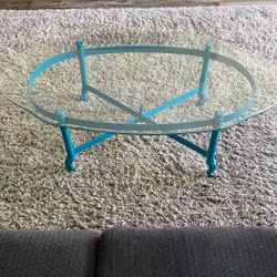 Glass And Metal Coffee Table