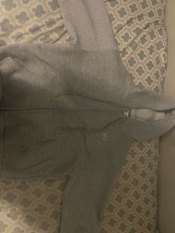 Alo Yoga Gray Full-Zip Hoodie