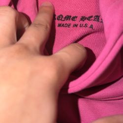 pink chrome matty boy hoodie 