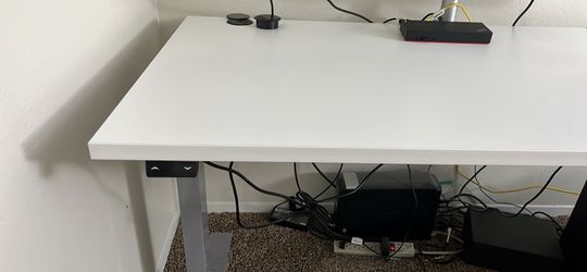 Electric Standing Desk - Bestar Upstand Collection (White, measured 60”W x 30”D) - in Great Condition