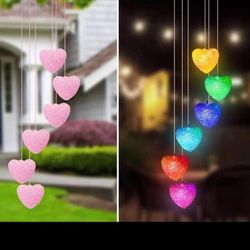 Solar Lights Heart Chime
