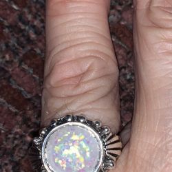 New Rainbow Stone Ring  
