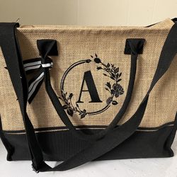 New Large A Jute Woman  Shoulder Bag 13x18 Inches.20$