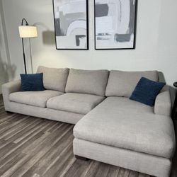 Beige Sectional Couch - Free Delivery