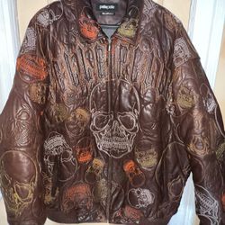 Pelle Pelle Skulls Leather Jacket 