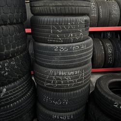 Lot Of X6 Used Tires All 21 Inch - Tires Size Listed In Description 