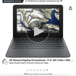 HP Newest Flagship Chromebook, 11.6" HD (1366 x 768) Display, Intel Celeron Processor N3350, 4GB LPDDR2, 32GB eMMC, Chrome OS, HD Graphics 500, 11A-NB