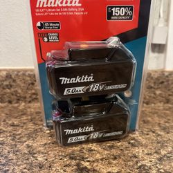 Makita 18V LXT Lithium-Ion High Capacity Battery Pack 5.0 Ah with LED Charge Level Indicator (2-Pack) 
