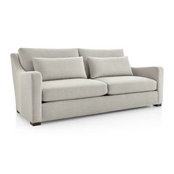 Crate & Barrel Verano II Petite slope arm sofas 
