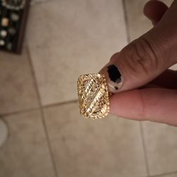 Vintage Gold Filled Filagree Ring Size 7