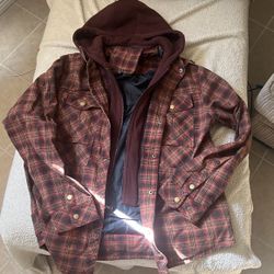 Flannel hooded Jacket 2XL