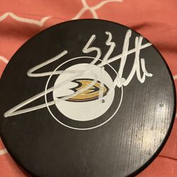 Shea Theodore Autographed Ducks Puck