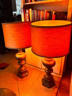 Vintage Copper Base Lamp Set