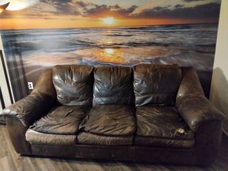 Real leather couch