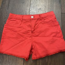 Girls Red Shorts Size 10 By Osh Kosh #19