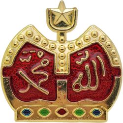 10PSC Luxurious Golden Crown Costume Badge, Colorful Decorative Brooch with Double Brass Feet Fixing Style