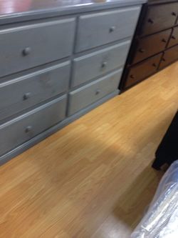 Grey and brown 6 drawer dressers
