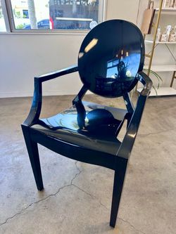 3 Black Ghost Chair with Armrests x 3