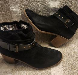 Black Suede Ankle Boots 