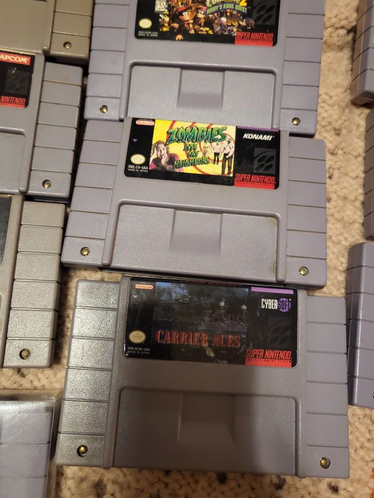 super Nintendo games 10.00 to 40.00 each message for specifics.