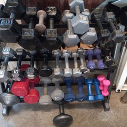 350+ Pounds Dumbells Complete Set Delivery Available 
