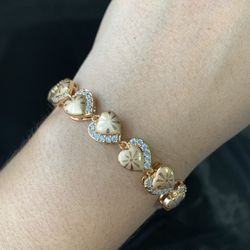 18k Gold Filled Bracelet 7” Long Women’s Jewelry 