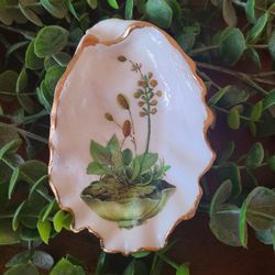 Dark academia Mushroom Oyster shell - trinket dish