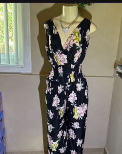 Womens Floral Jumpsuit