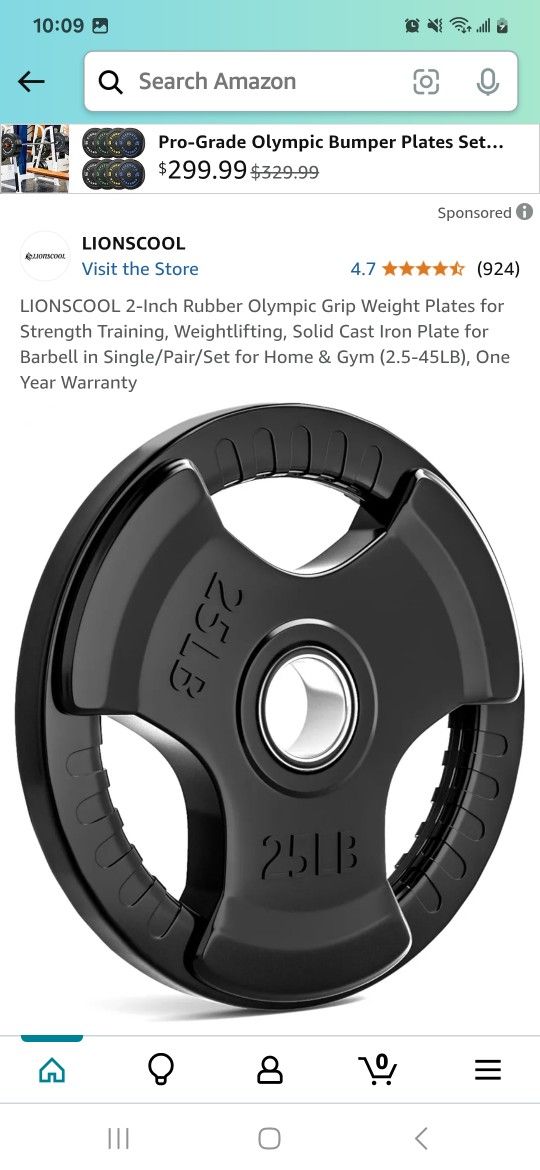 2 25lbs Olympic Weigts
