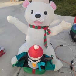 Inflatable Bear And Penguin 