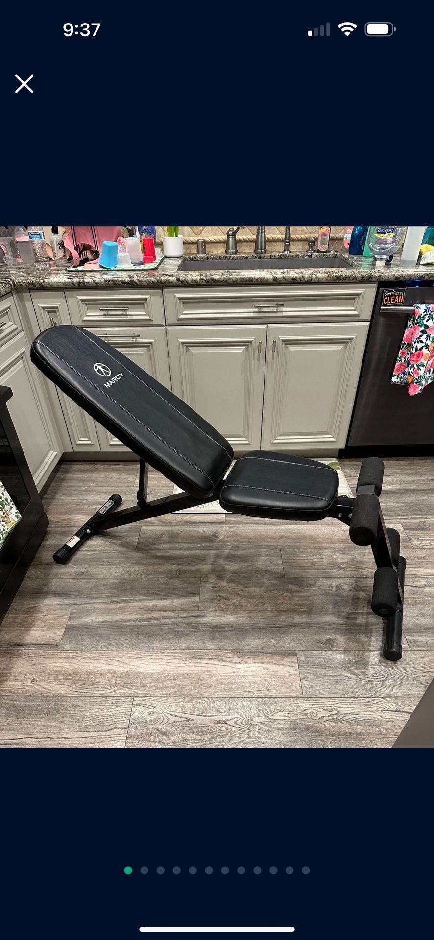 Adjustable Utility Workout Weight Bench - Adjustable To 6 Heights - Folds For Storage - LIKE NEW!! - FIRM PRICE