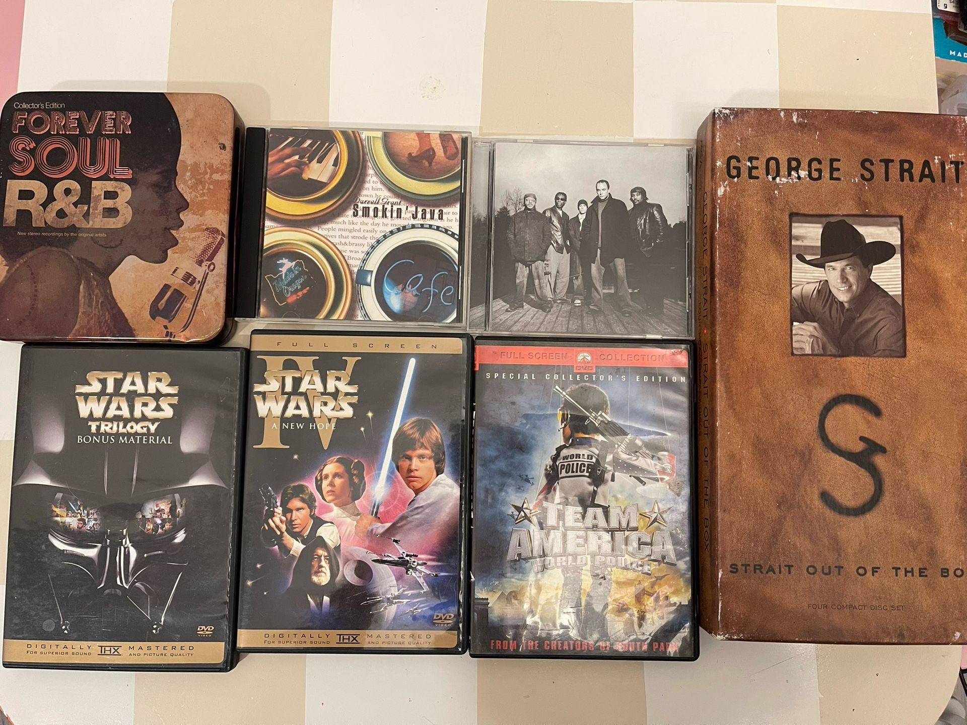 Mixed Media Bundle – DVDs & Music CDs (Star Wars, George Strait, etc.) - $20 OBO