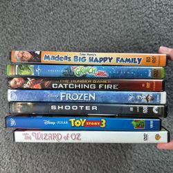 DVD Movie Lot (7)  Disney Pixar Family Movies frozen Toy Story grinch