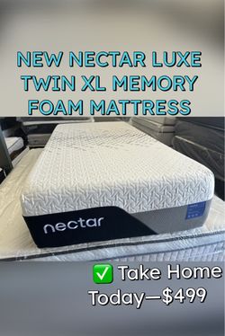 New Nectar Luxe Twin XL Memory Foam Mattress
