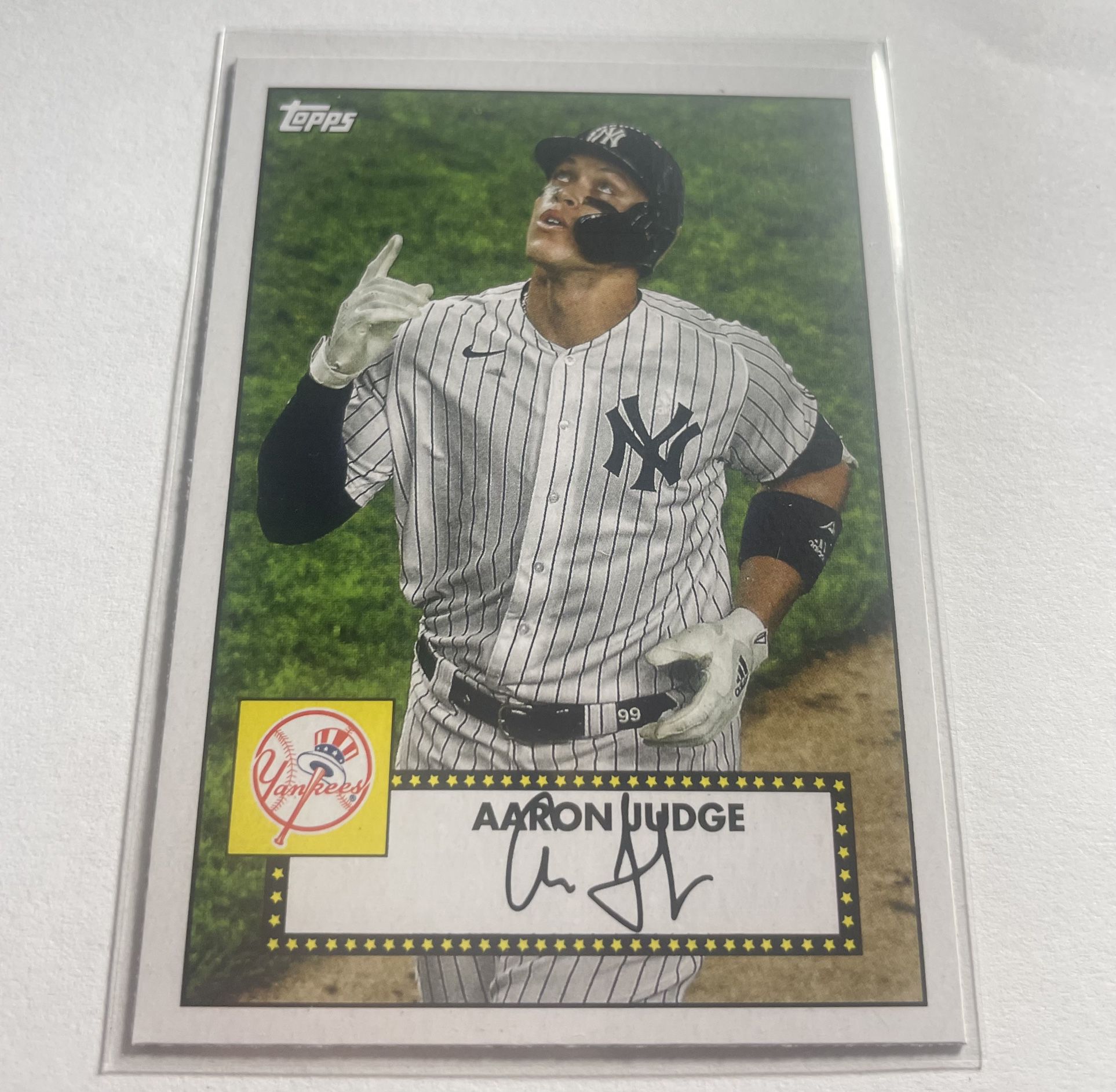 Mint 2021 Topps Heritage Baseball Aaron Judge NY Yankees MLB Card #T52-1
