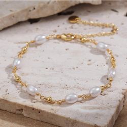 14K Gold Plated Dainty Bracelet New! 