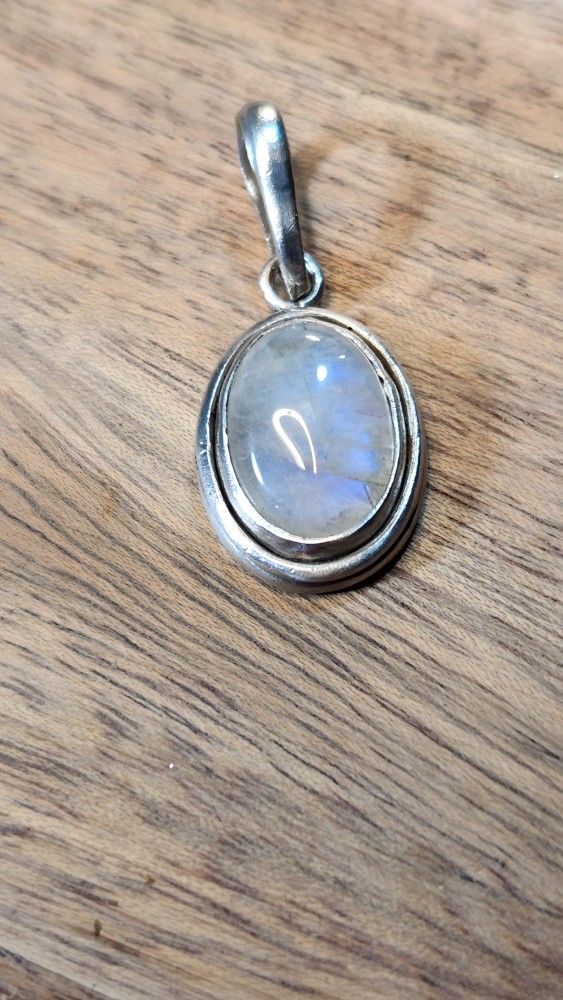 Moonstone And Silver Pendant