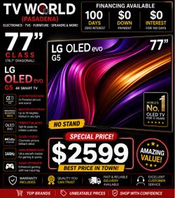 BRAND NEW 77INCH SMART 4k TV LG OLED G5