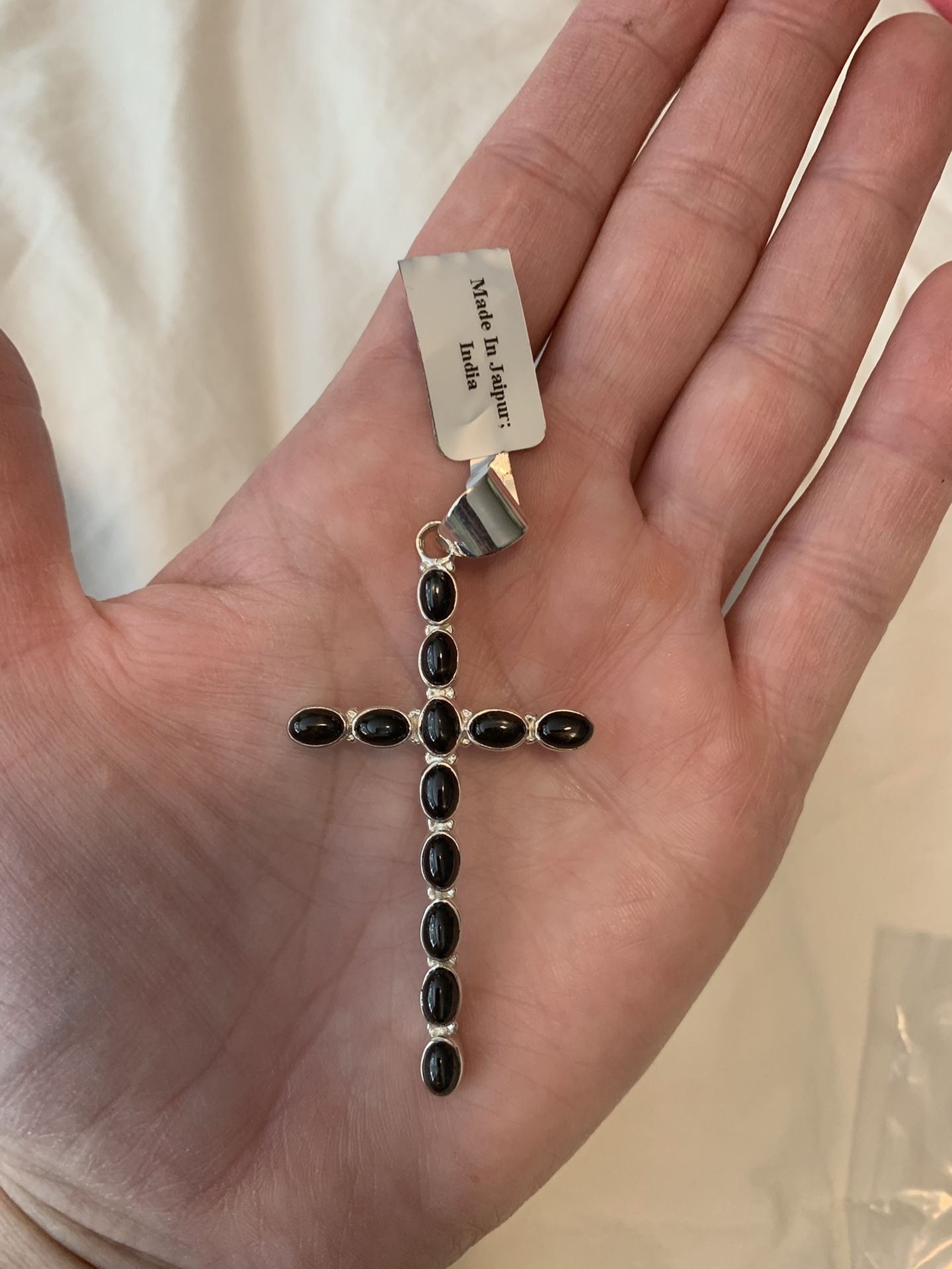 Black Star Diopside & Sterling Pendant